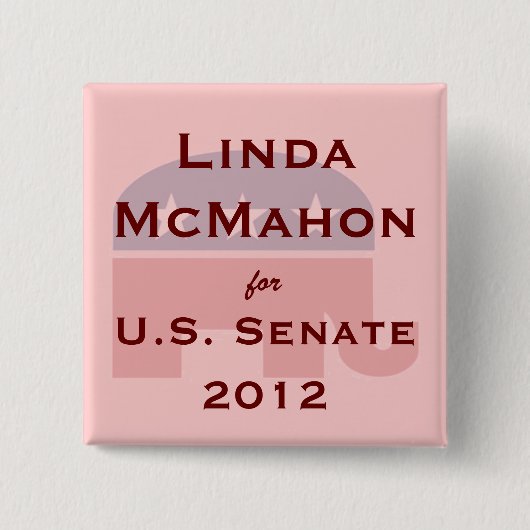 Linda McMahon für US-Senatsknopf Button (Vorderseite)