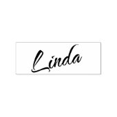 Linda Name Cursive dekorative Skript-Schriftart Gummistempel (Prägung)