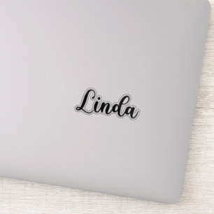 Linda Name - Handgeschriebene Kalligrafie Aufkleber
