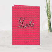 Linda, Name, Logo, Happy Birthday Card Karte (Rückseite)