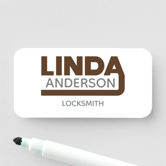 Linda Name Tag Namensschild (Beispiel)