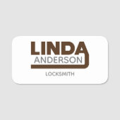 Linda Name Tag Namensschild (Vorderseite)
