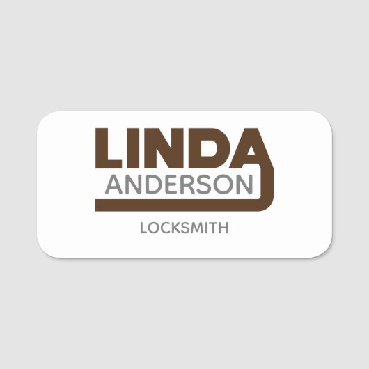 Linda Name Tag Namensschild (Vorderseite)