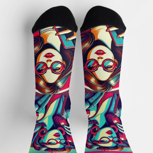 Linda Roberts ruft Scammers Fierce Socks Socken (Oben)