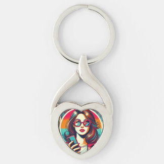 Linda Roberts ruft Scammers Metal Heart Keychain Schlüsselanhänger