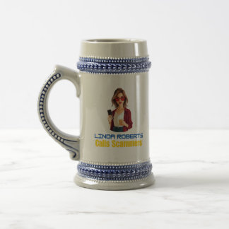 Linda Roberts ruft Scammers Oktoberfest Beer Tasse