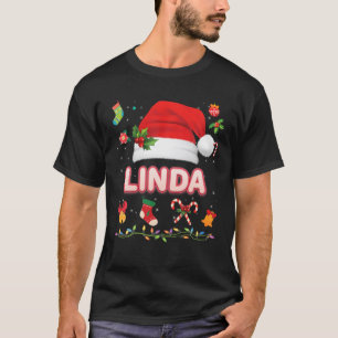 Linda Santa Claus Hat Familie frohe Weihnachten We T-Shirt