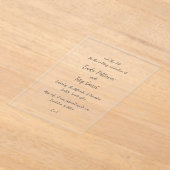 Linda Simple Modern Wedding rettet das Datum Acryleinladungen (Ablage )