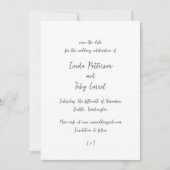 Linda Simple Modern Wedding Save The Date (Vorderseite)