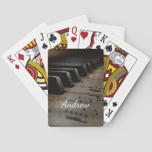 Linda T (1) Piano Keys für antike Musik Spielkarten (Rückseite)