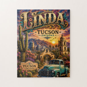 Linda Tucson Arizona Personalisierte Südwestliche  Puzzle