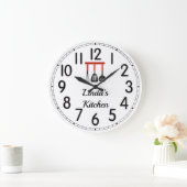 Linda's Kitchen Large Clock Große Wanduhr (Zuhause)