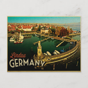 Lindau Deutschland Panorama Postkarte