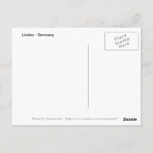 Lindau Deutschland Postkarte (Rückseite)