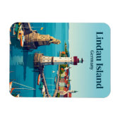 Lindau Insel Deutschland Magnet (Horizontal)