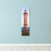 Lindau Lighthouse Harbour View Vertikale Leinwand (Insitu (Holzboden))