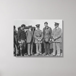 Lindbergh und Wright auf Wright Field Fotografy Leinwanddruck