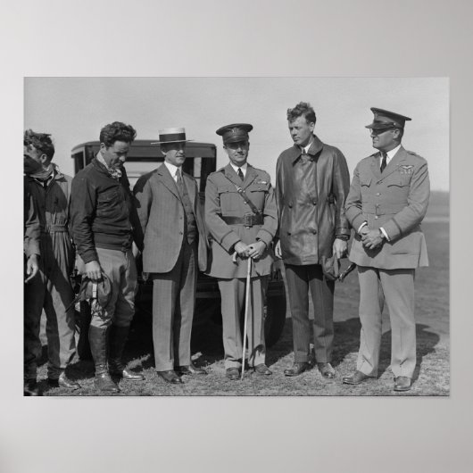 Lindbergh und Wright auf Wright Field Fotografy Poster (Vorne)