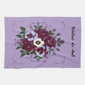 Linde de Cuisine Maßgeschneiderter Veilchenstrauß Geschirrtuch (Horizontal)