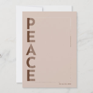 Linde Peace Holiday Fotokarte in Brown Feiertagskarte