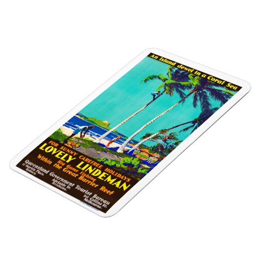 Lindeman Island Poster Flexible Foto Magnet (Linke Seite)