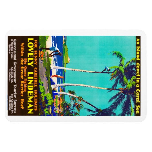 Lindeman Island Poster Flexible Foto Magnet (Horizontal)