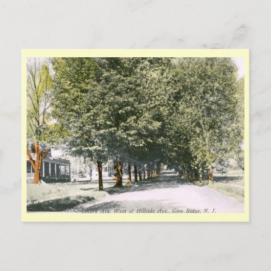 Linden Ave., Glen Ridge NJ 1915 Vintag Postkarte (Vorderseite)