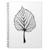 Linden-Blatt-Kontur-Kunst - botanischer Farbton Notizblock (Vorderseite)