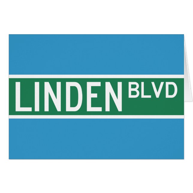 Linden Boulevard Sign (Vorderseite (Horizontal))