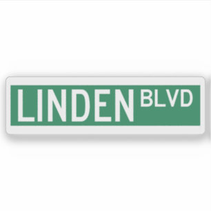 Linden Boulevard Sign Aufkleber