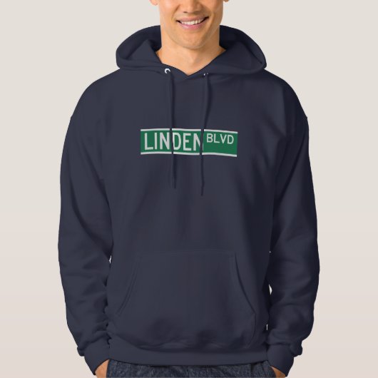 Linden Boulevard Sign Hoodie (Vorderseite)