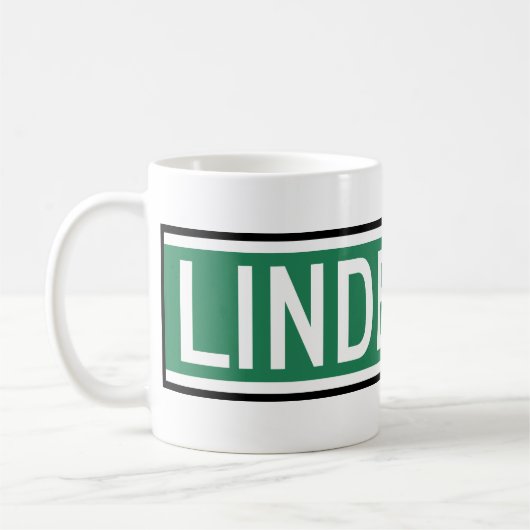 Linden Boulevard Sign Kaffeetasse (Links)
