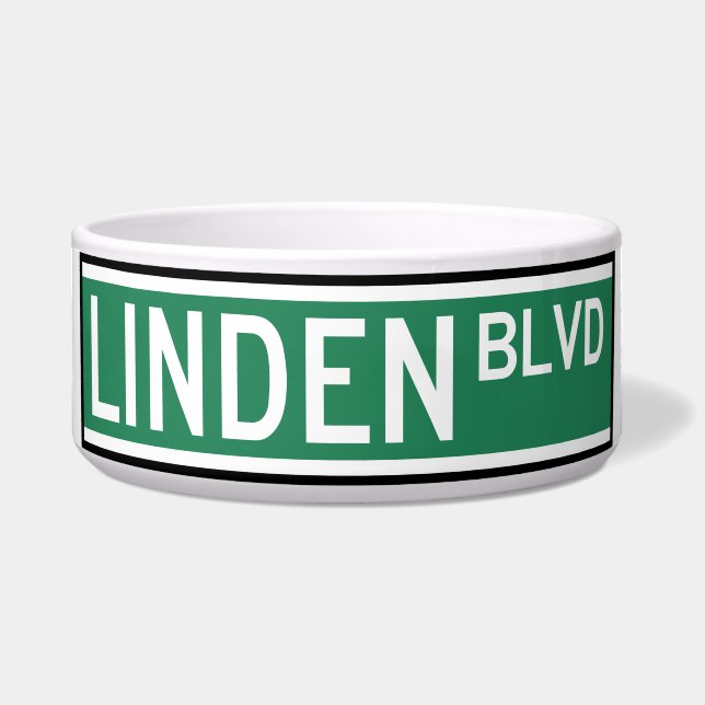 Linden Boulevard Sign Napf (Vorderseite)