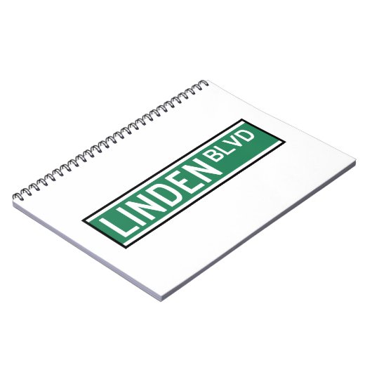 Linden Boulevard Sign Notizblock (Linke Seite)