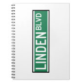 Linden Boulevard Sign Notizblock (Vorderseite)