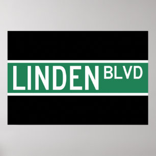 Linden Boulevard Sign Poster