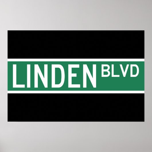 Linden Boulevard Sign Poster (Vorne)