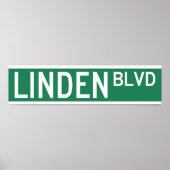Linden Boulevard Sign Poster (Vorne)