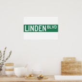 Linden Boulevard Sign Poster (Küche)