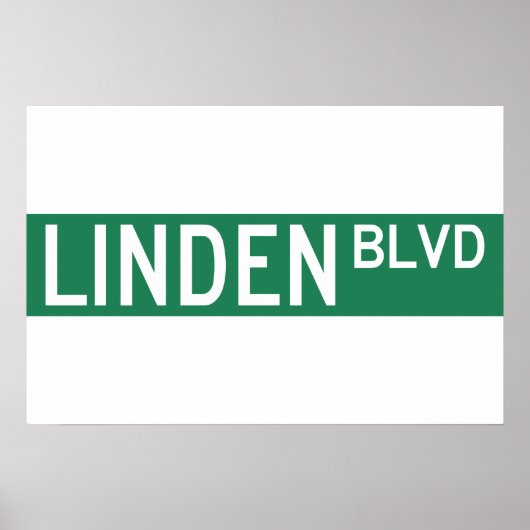 Linden Boulevard Sign Poster (Vorne)