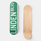 Linden Boulevard Sign Skateboard (Vorderseite)