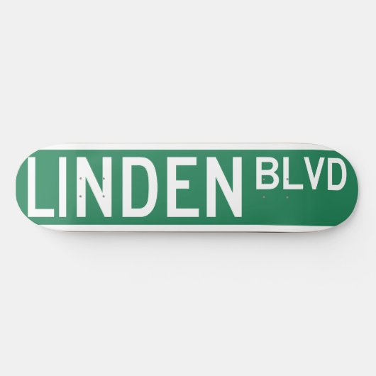 Linden Boulevard Sign Skateboard (Horizontal)