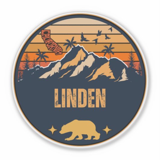 Linden, Kalifornien Aufkleber (Vorderseite)