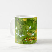 Lindentee-Blüten und -Blätter Kaffeetasse (Vorderseite Links)