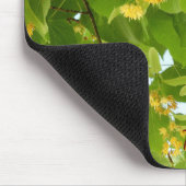 Lindentee-Blüten und -Blätter Mousepad (Ecke)