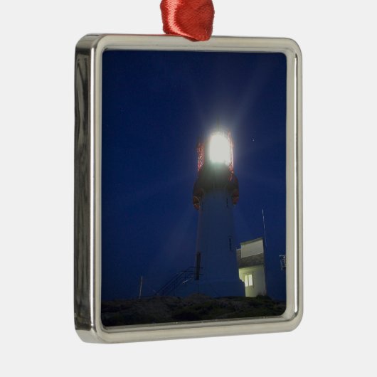lindesnes fyr, norways most Southern Point 3 Silbernes Ornament (Rechts)