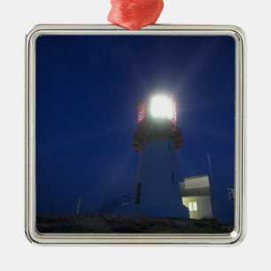 lindesnes fyr, norways most Southern Point 3 Silbernes Ornament