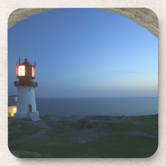 lindesnes fyr, norways most Southern point Untersetzer (Vorderseite)