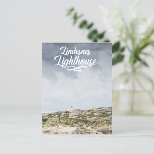 Lindesnes Lighthouse Postkarte (Stehend Vorderseite)