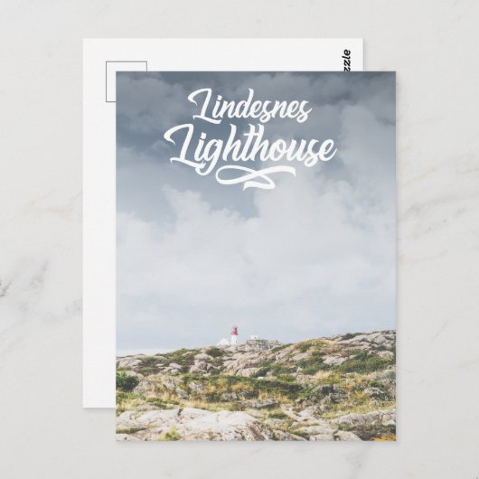Lindesnes Lighthouse Postkarte (Vorne/Hinten)